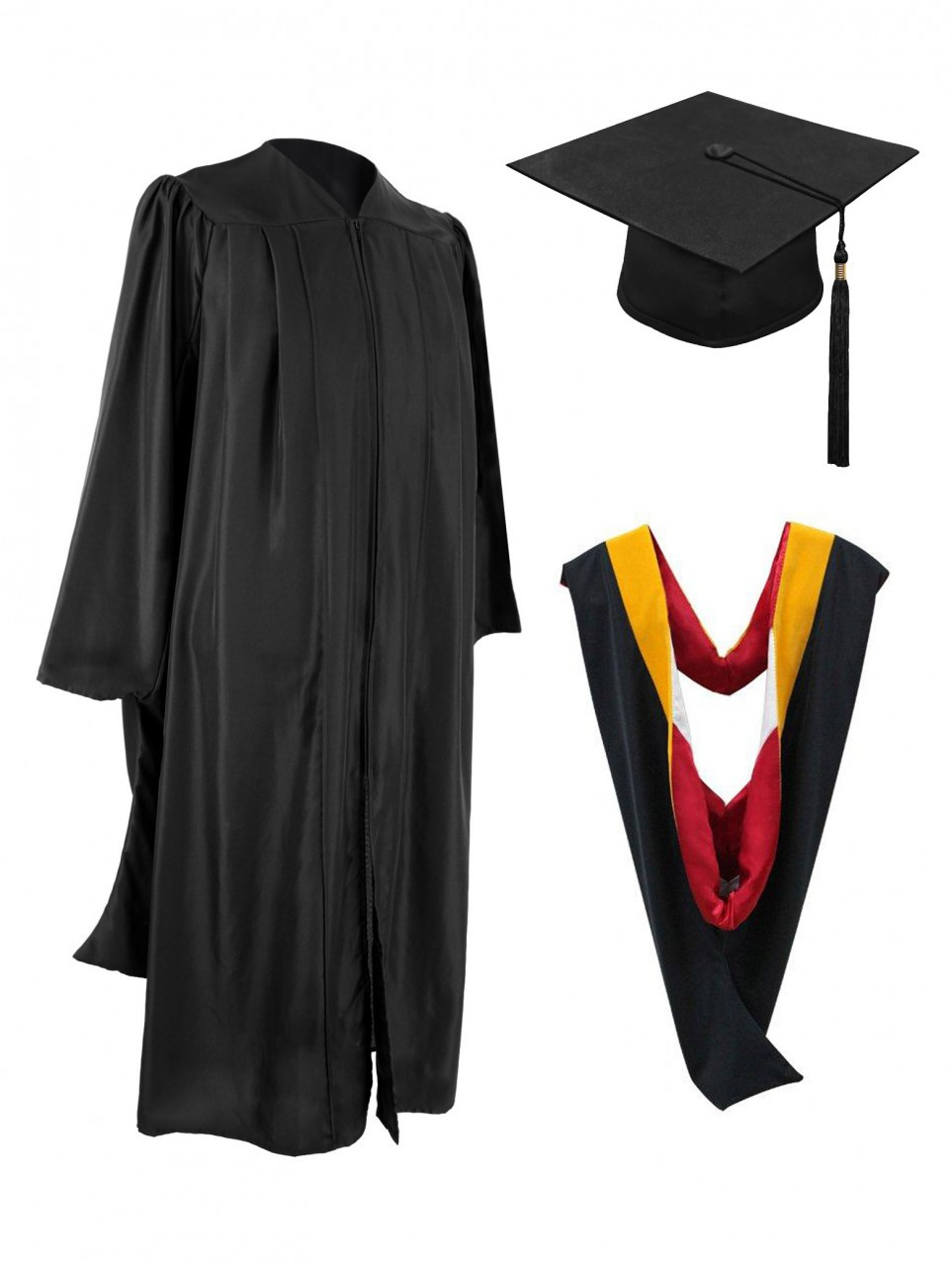 Black Pre-K / Kindergarten Cap, Gown and Tassel Set